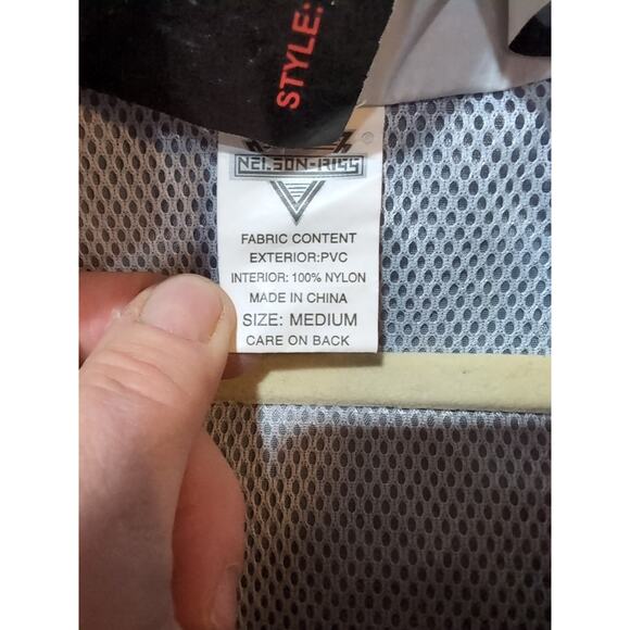 Nelson Rigg Packable Rain Jacket Size Medium Reflective Black Silver - Picture 5 of 16